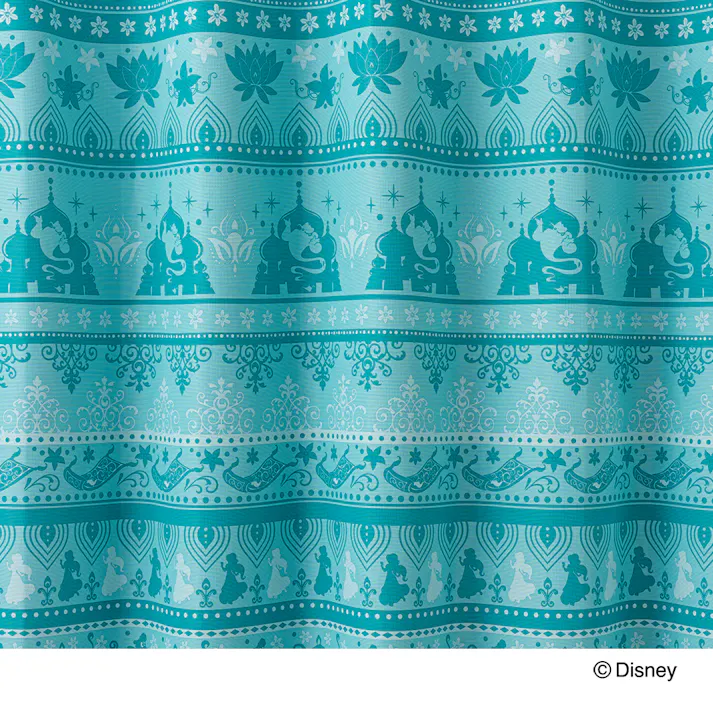 ディズニー カーテン ジャスミン 100×135cm 2枚組 洗濯OK 遮光率 99.65%【別送品】