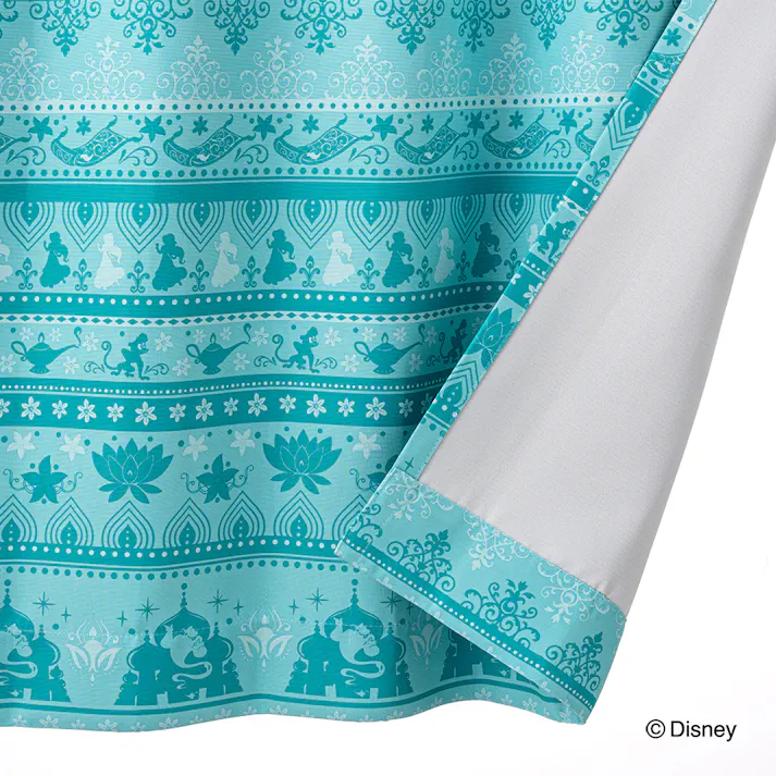 ディズニー カーテン ジャスミン 100×135cm 2枚組 洗濯OK 遮光率 99.65%【別送品】