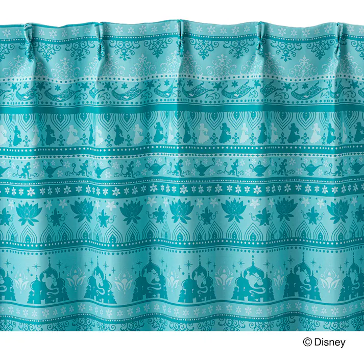 ディズニー カーテン ジャスミン 100×230cm 2枚組 洗濯OK 遮光率 99.65%【別送品】