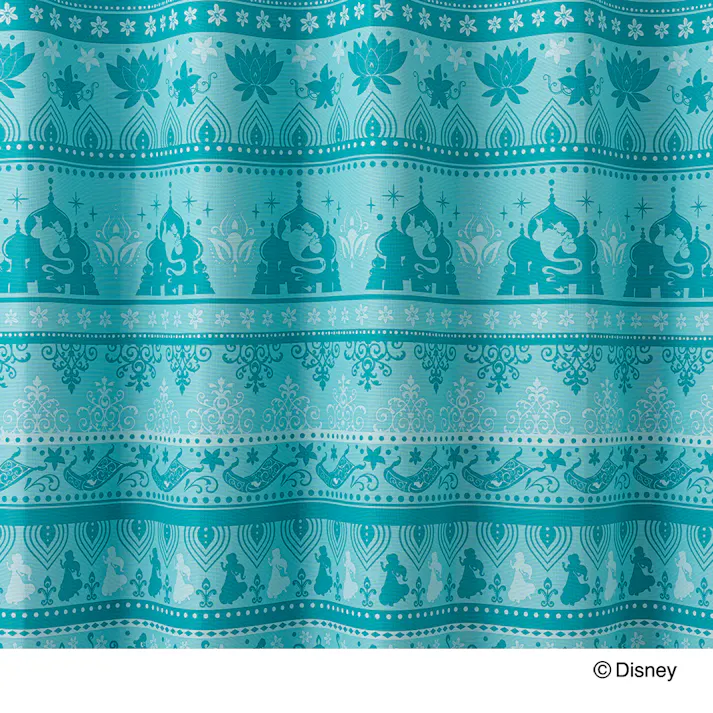 ディズニー カーテン ジャスミン 100×230cm 2枚組 洗濯OK 遮光率 99.65%【別送品】