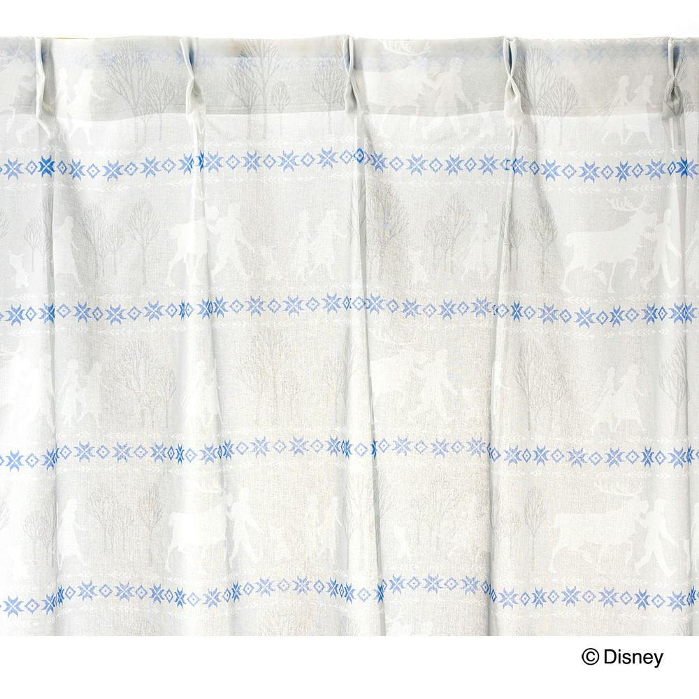 ディズニー レースカーテン アナ＆エルサ 100×208cm 2枚組 洗濯OK