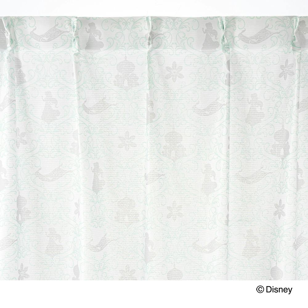 ディズニー レースカーテン ジャスミン 100×175cm 2枚組 洗濯OK UV