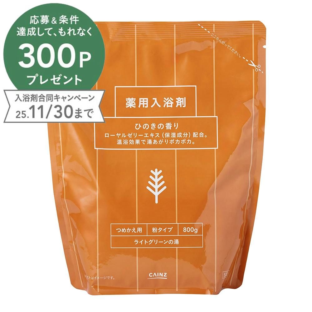 カインズ 薬用入浴剤 ひのきの香り 詰替800g 入浴剤