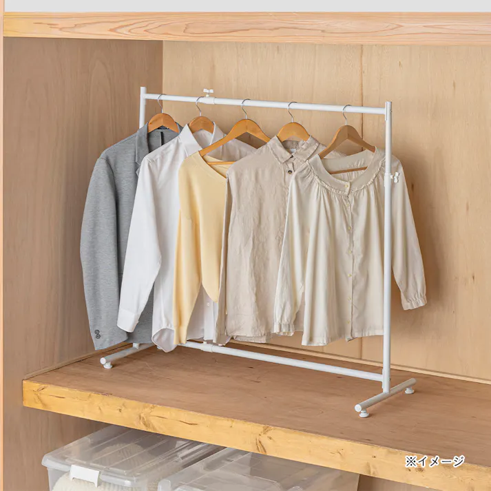 押入れハンガーラック シングル ホワイト N34