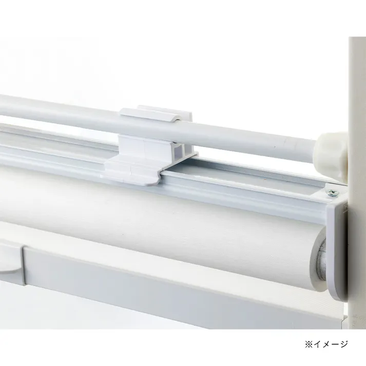 スリムロールスクリーン用突っ張りポールパーツ ホワイト
