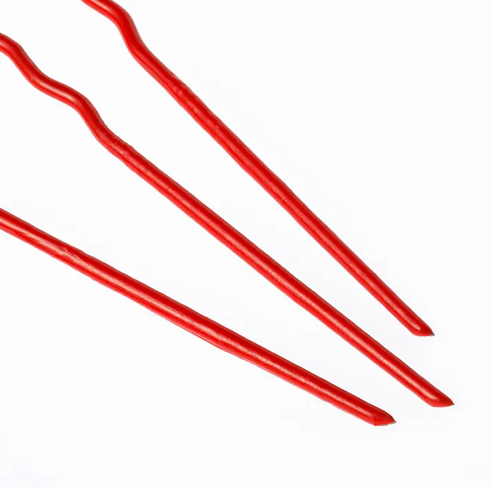 カインズ 丸形シート押え 赤 21.5cm 10本