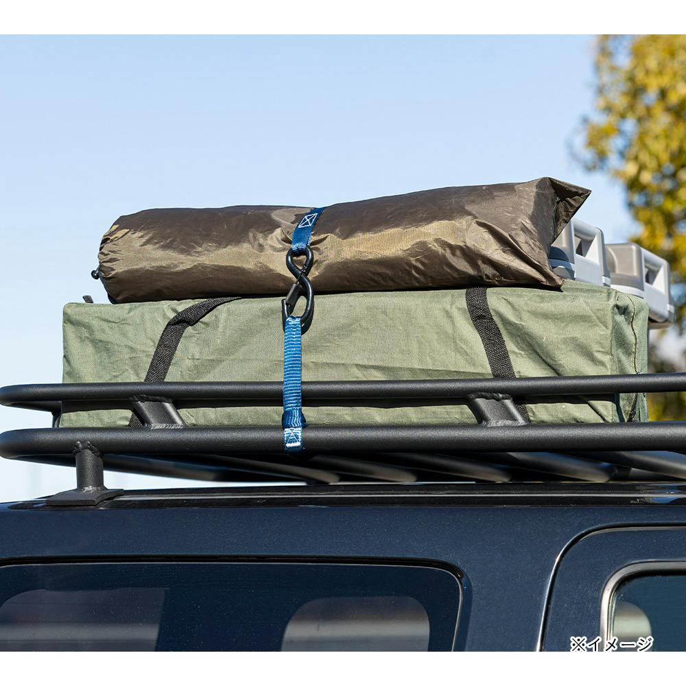 CAINZ PRO ラチェット荷締めベルト カラビナフック付き 4.2m | 荷役