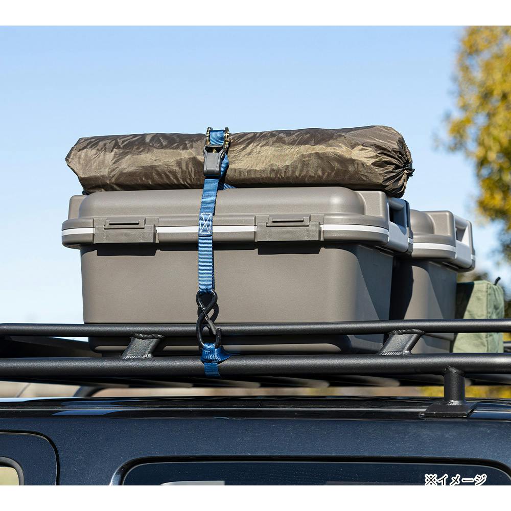 CAINZ PRO ラチェット荷締めベルト カラビナフック付き 4.2m | 荷役