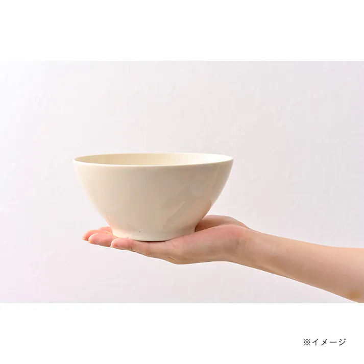軽スタ 軽量磁器食器 どんぶり 18cm クリーム