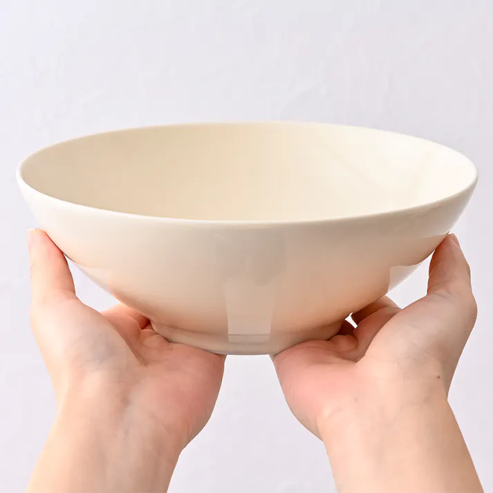 軽スタ 軽量磁器食器 ラーメンどんぶりクリーム
