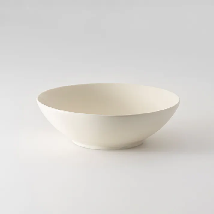 軽スタ 軽量磁器食器 深皿 15cm クリーム