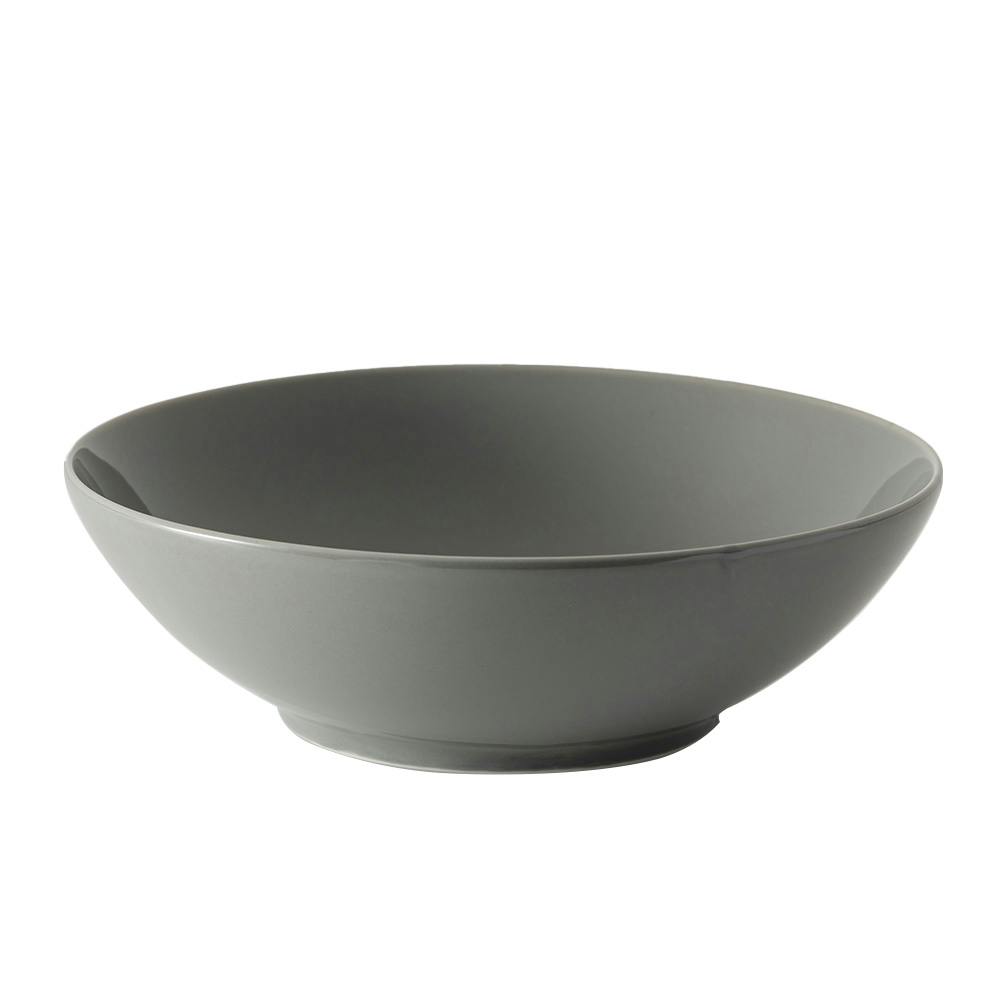 軽スタ 軽量磁器食器 深皿 クールグレー 15cm
