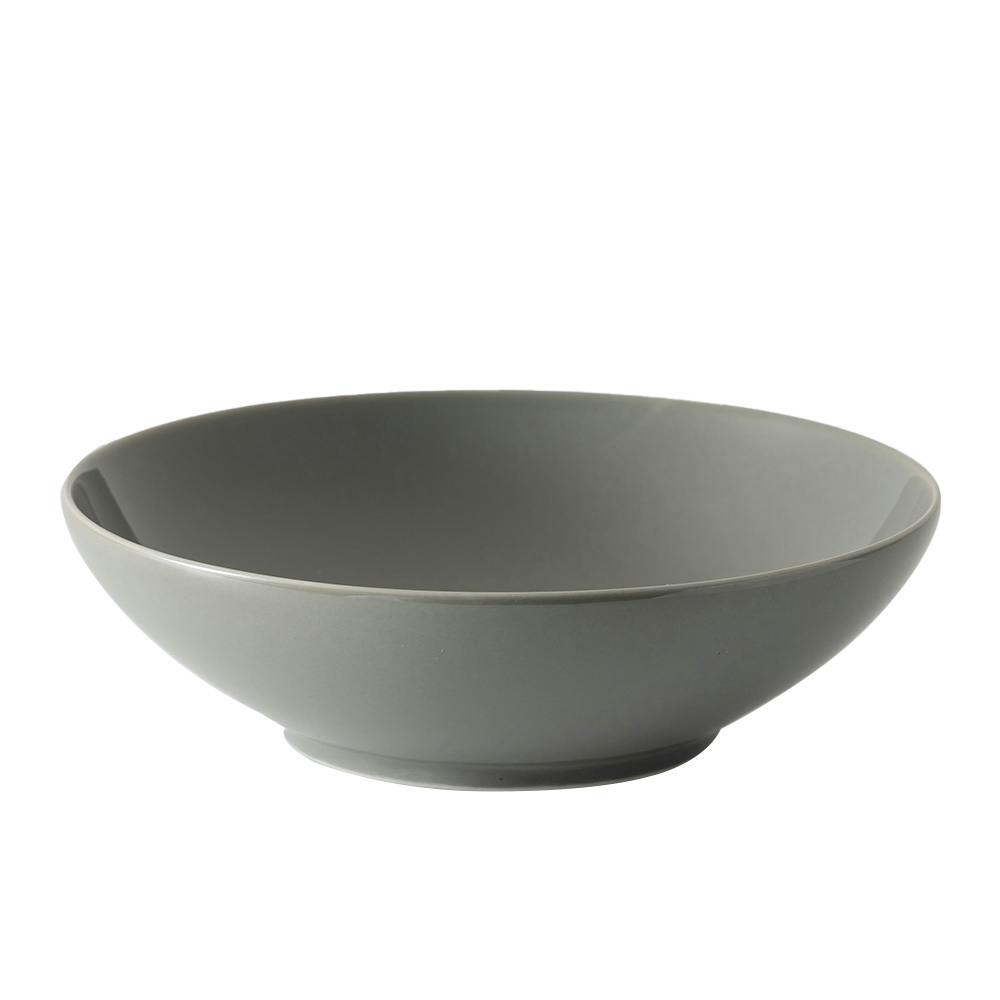 軽スタ 軽量磁器食器 深皿 クールグレー 18cm