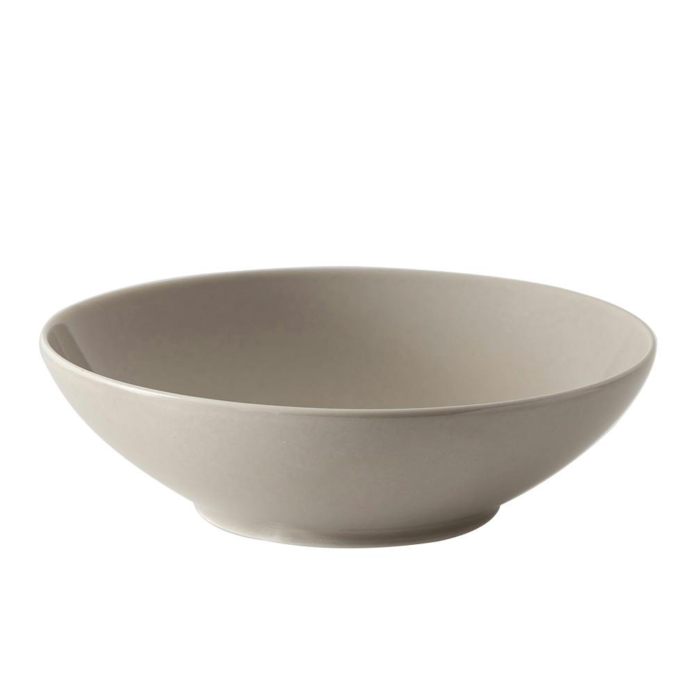 軽スタ 軽量磁器食器 深皿 18cm ウォームグレー