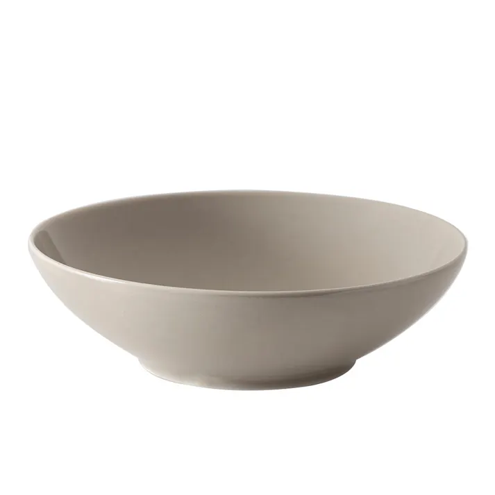 軽スタ 軽量磁器食器 深皿 18cm ウォームグレー