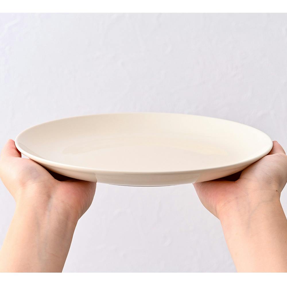 軽スタ 軽量磁器食器 プレート24cm クリーム | 食器・グラス