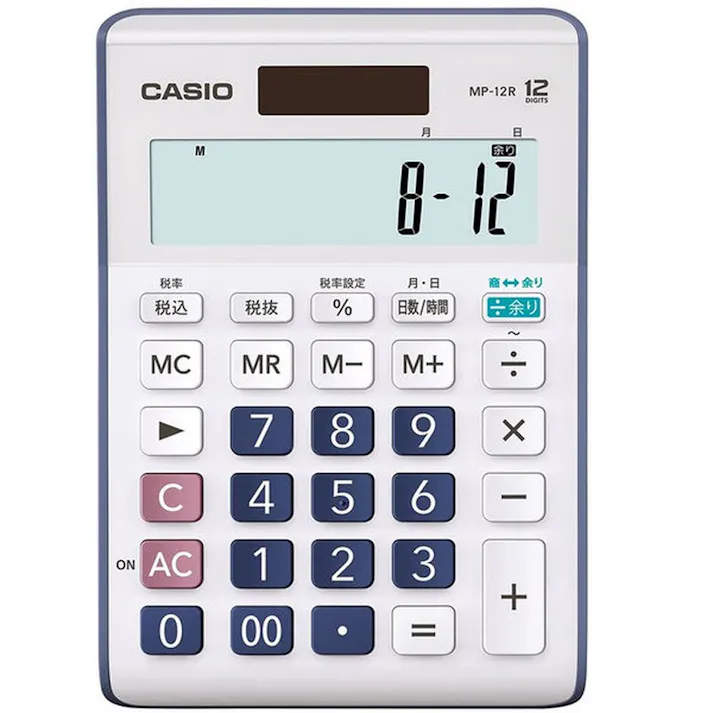 カシオ 余り計算電卓 MP-12R-N
