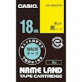 【CAINZ-DASH】カシオ計算機 ネームランド用強粘着再剥離黒文字黄テープ１８ｍｍ XR-18GCYW【別送品】