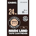 【CAINZ-DASH】カシオ計算機 ネームランド用強粘着再剥離黒文字銀テープ２４ｍｍ XR-24GCSR【別送品】