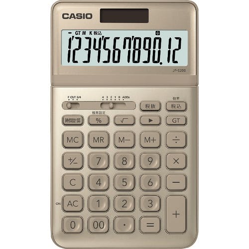 カシオ計算機 スタイリッシュ電卓(ジャストタイプ12桁) JF-S200-GD-N 電卓 カシオ計算機 スタイリッシュ電卓(ジャストタイプ12桁) JF-S200-GD-N 電卓