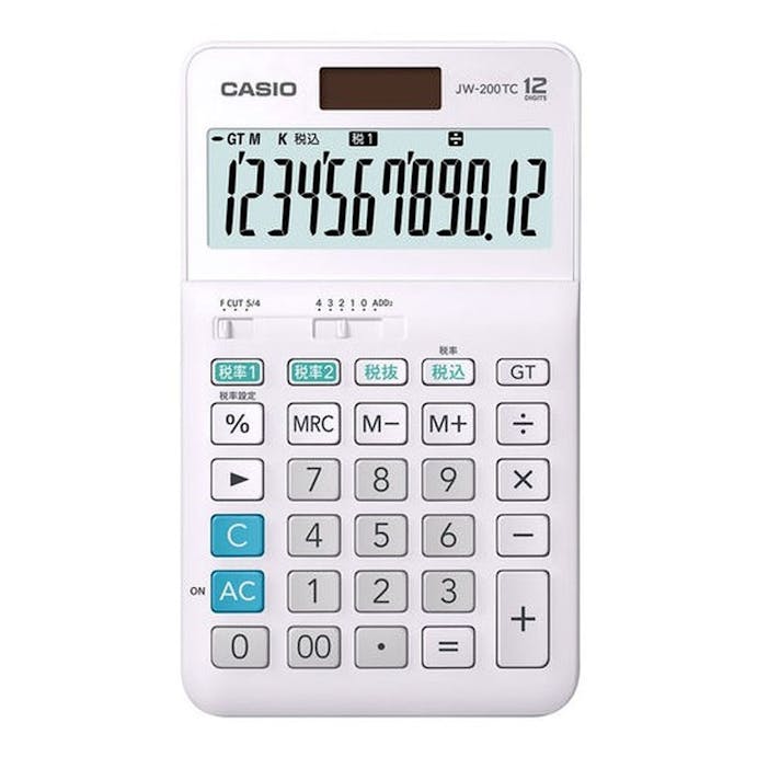 カシオ Ｗ税率電卓 12桁 ＪＷ－200ＴＣ－Ｎ