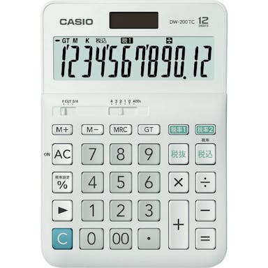 【CAINZ-DASH】カシオ計算機 Ｗ税率電卓（デスクタイプ） DW-200TC-N【別送品】