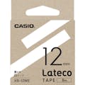 【CAINZ-DASH】カシオ計算機 ラテコ（Ｌａｔｅｃｏ）専用詰め替えテープ　１２ｍｍ　白テープに黒文字 XB12WE【別送品】