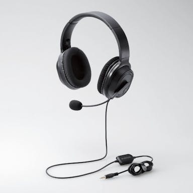 エレコム 両耳オーバーヘッドタイプ ヘッドセット ブラック HS-HP30TBK(販売終了)