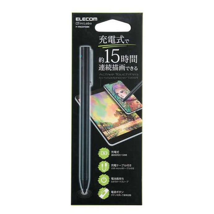 エレコム 充電式タッチペン P-TPACST02BK