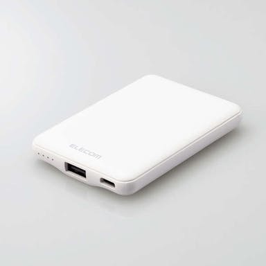 エレコム 薄型コンパクトモバイルバッテリー(5000mAh/2.4A/Cx1＋Ax1) DE-C37-5000WH