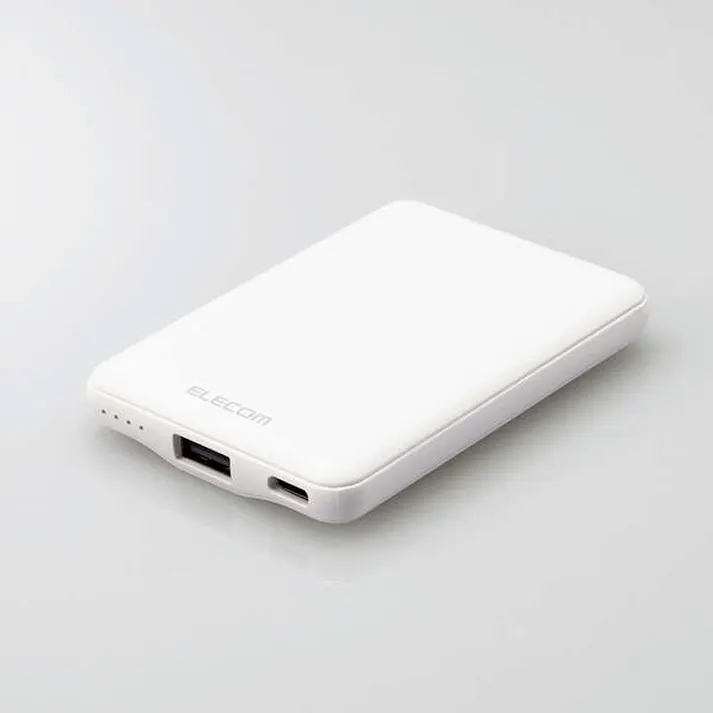 エレコム 薄型コンパクトモバイルバッテリー(5000mAh/2.4A/Cx1+Ax1) DE-C37-5000WH