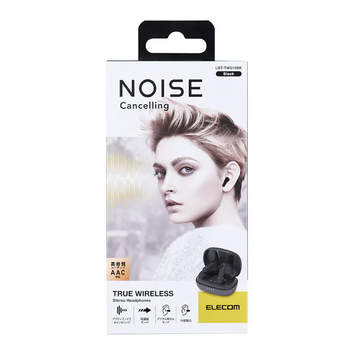 エレコム 完全ワイヤレスBluetoothヘッドホン ブラック LBT-TWS13BK