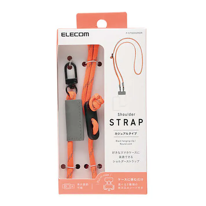 エレコム ショルダーストラップ/カジュアルタイプ オレンジ P-STSDH2RDR