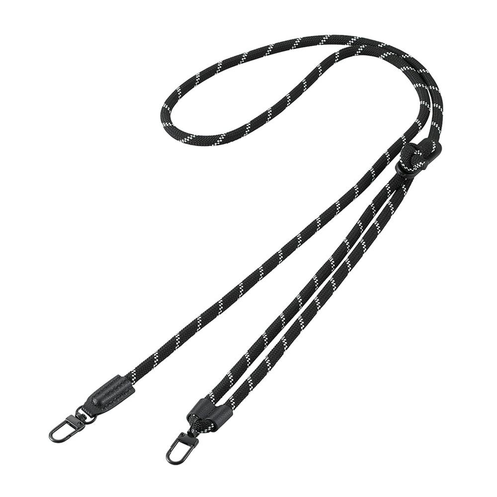 エレコム ショルダーストラップ 丸紐6mm ブラック P-STCASDR06BK ケース・ストラップ エレコム ショルダーストラップ 丸紐6mm ブラック P-STCASDR06BK ケース・ストラップ