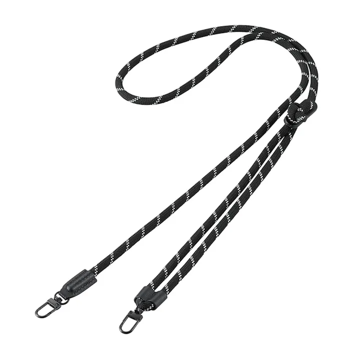 エレコム ショルダーストラップ 丸紐6mm ブラック P-STCASDR06BK