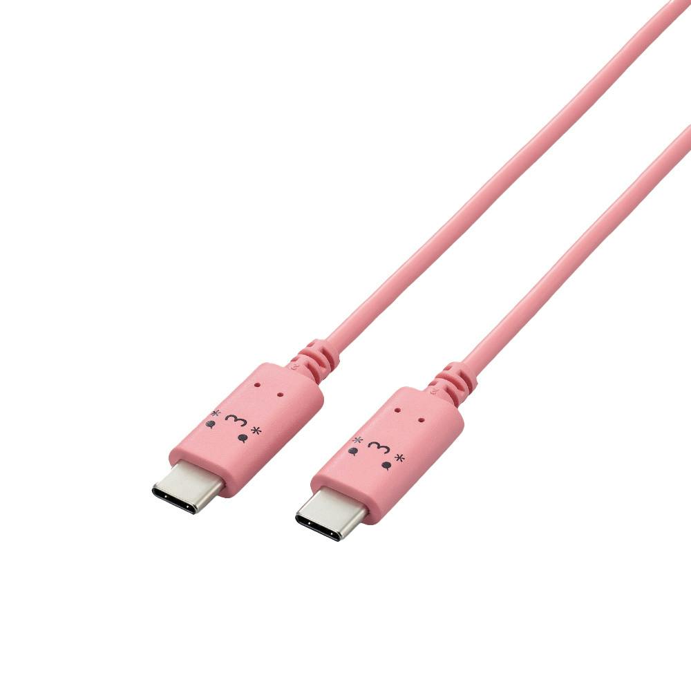 しろちゃんUSB Type-Cケーブル 1m トキメキ ピンク×ブラック MPA