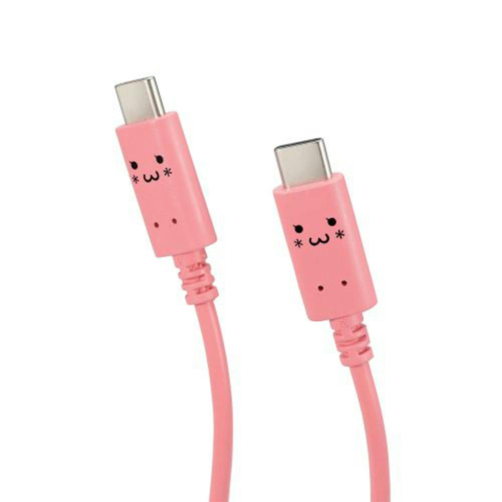 しろちゃんUSB Type-Cケーブル 1m トキメキ ピンク×ブラック MPA