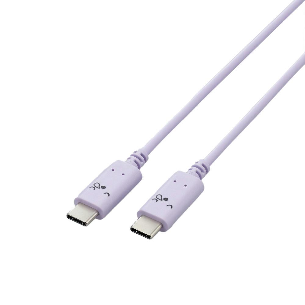 しろちゃんUSB Type-Cケーブル 1m スリーピー パープル×ブラック MPA-CCF10PUF