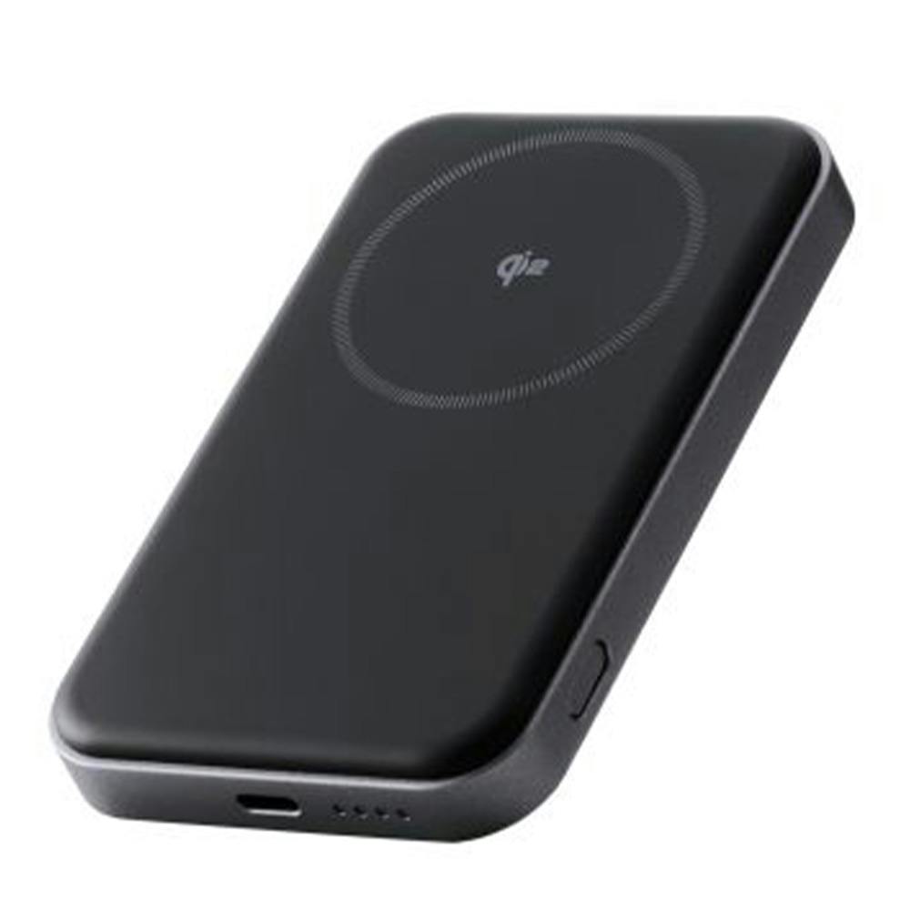 Qi2 ワイヤレスモバイルバッテリー (5000mAh/20W) ブラック DE-C68-5000BK