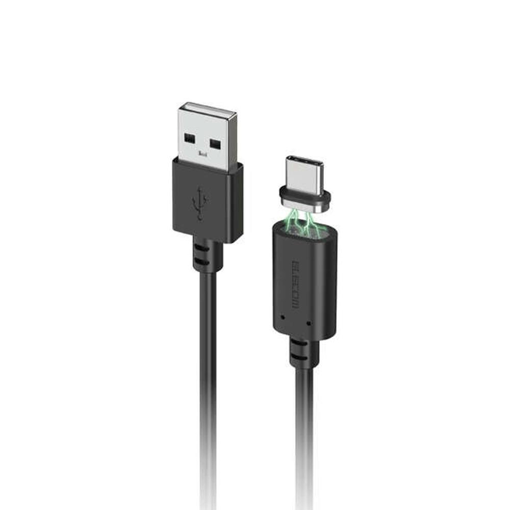 ピタッとマグネットケーブル (USB-A - USB Type-C/USB2.0/15W) 2m ブラック MPA-ACMA20BK