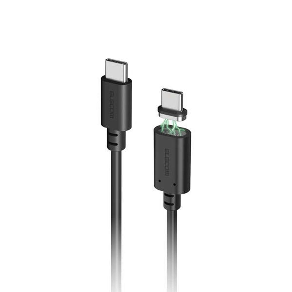 ピタッとマグネットケーブル (USB Type-C(TM) - USB Type-C/60W) 1m ブラック MPA-CCMA10BK