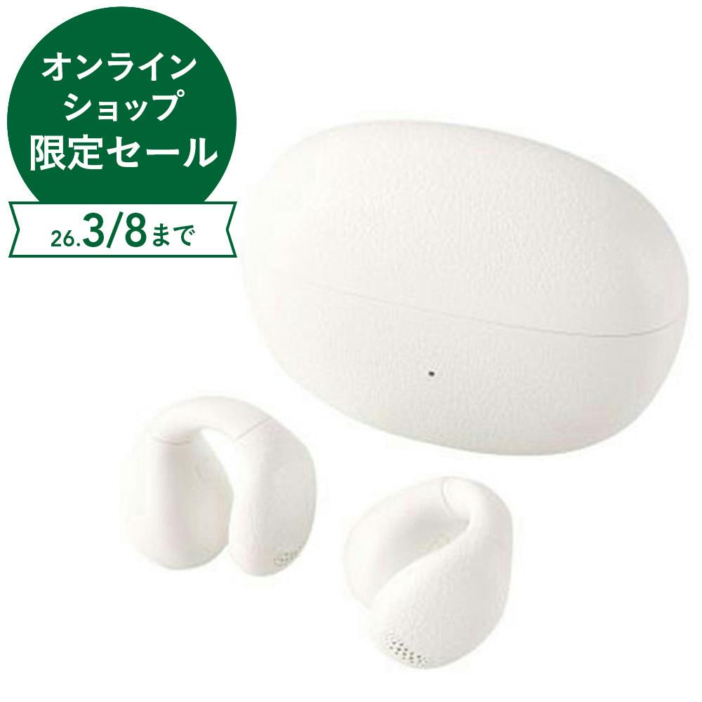 エレコム オープンイヤー型イヤーカフタイプ 完全ワイヤレスイヤホン ホワイト LBT-OWS03WH