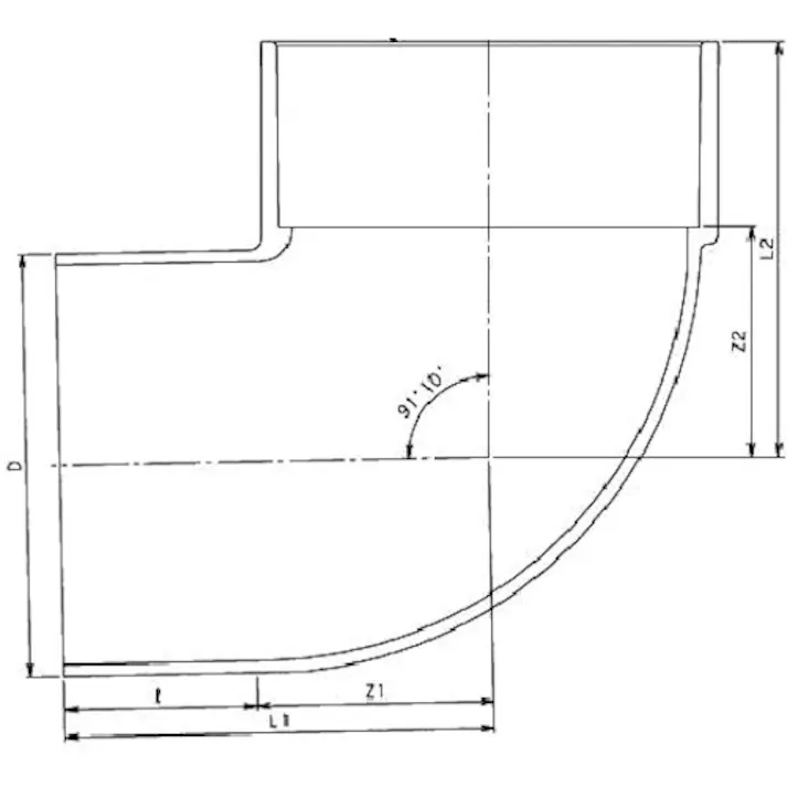 【CAINZ-DASH】前澤化成工業 90度片受エルボ 90KL65JC 90KL65JC【別送品】