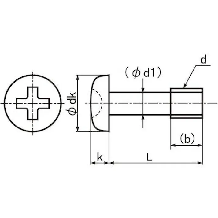 【CAINZ-DASH】サンコーインダストリー SUSナベ小脱落防止ビス 4×15×6 (100本入) 00-02-J050-0040X0150-00【別送品】