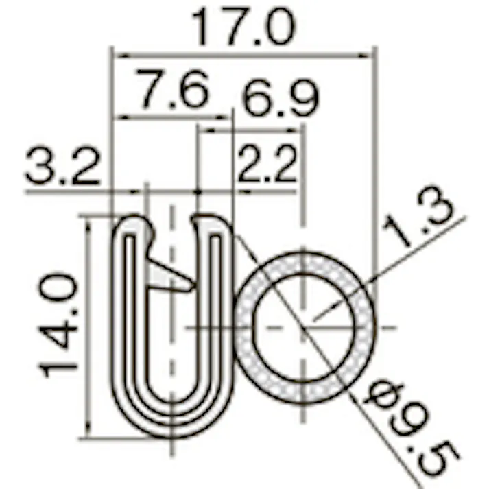 【CAINZ-DASH】岩田製作所 クッション トリムシール 3100-Aシリーズ (1M) 3.2mm用 3100-B-3X32AT-L1【別送品】
