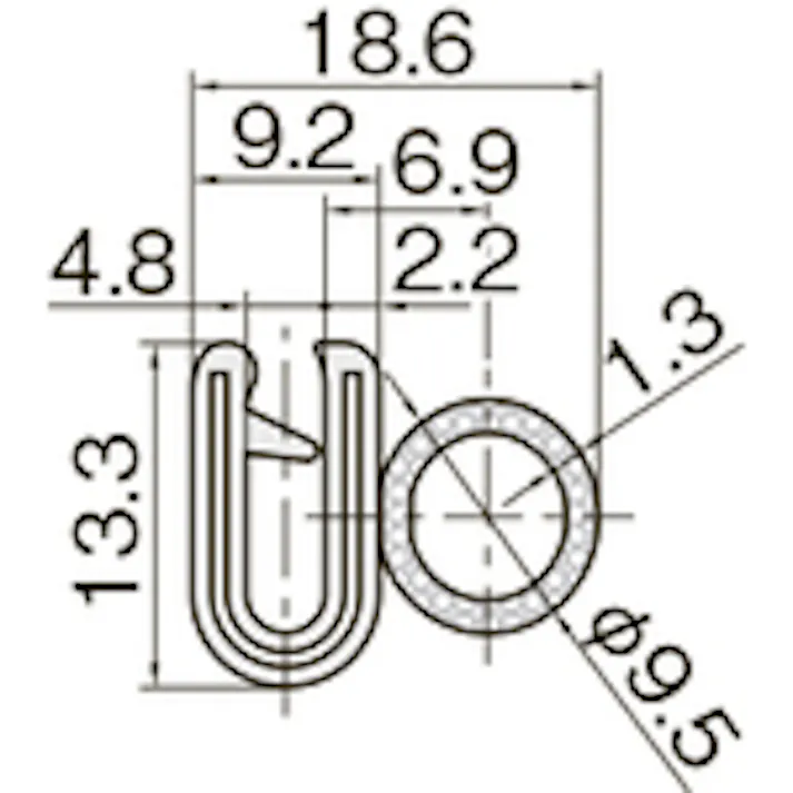 【CAINZ-DASH】岩田製作所 クッション トリムシール 3100-Aシリーズ (1M) 4.8mm用 3100-B-3X48AT-L1【別送品】