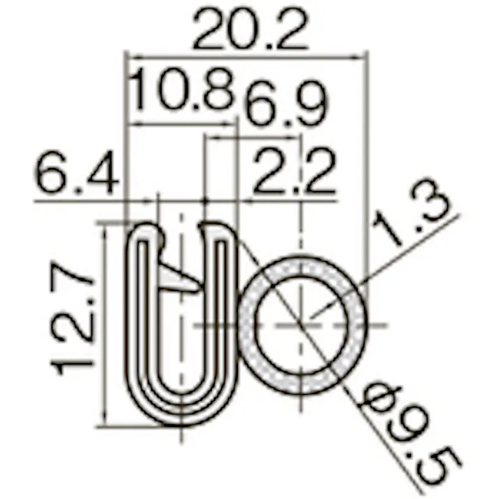 【CAINZ-DASH】岩田製作所 クッション トリムシール 3100-Aシリーズ (1M) 6.4mm用 3100-B-3X64AT-L1【別送品】