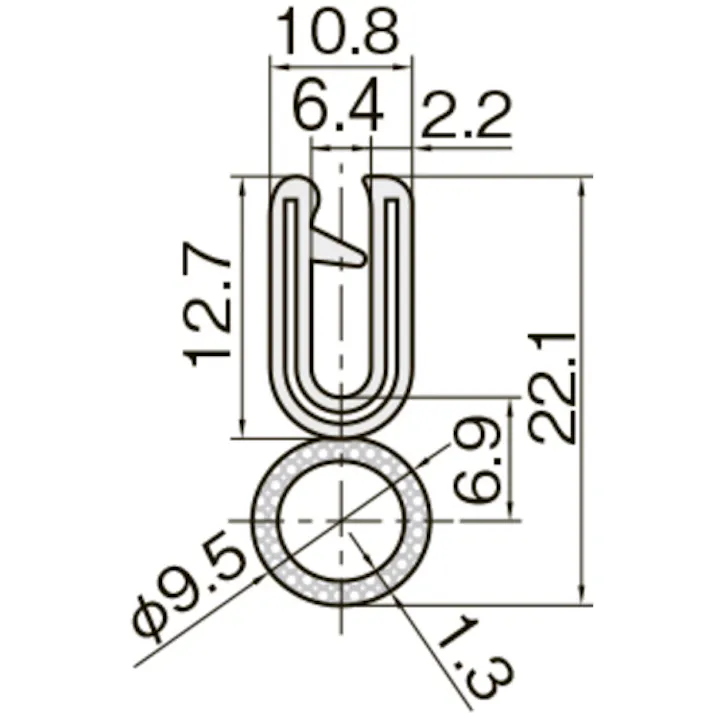 【CAINZ-DASH】岩田製作所 クッション トリムシール 3100-Cシリーズ (1M) 6.4mm用 3100-B-3X64CT-L1【別送品】