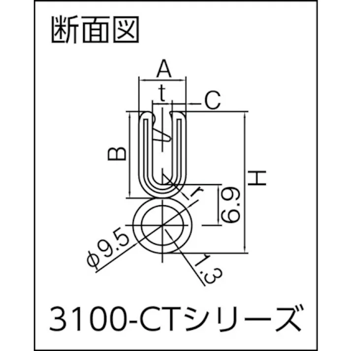 【CAINZ-DASH】岩田製作所 クッション トリムシール 3100-Cシリーズ (5M) 6.4mm用 3100-B-3X64CT-L5【別送品】