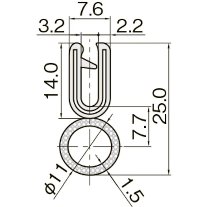 【CAINZ-DASH】岩田製作所 クッション トリムシール 4100-Cシリーズ (1M) 3.2mm用 4100-B-3X32CT-L1【別送品】